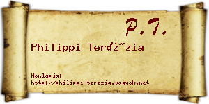 Philippi Terézia névjegykártya